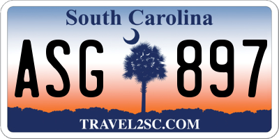 SC license plate ASG897