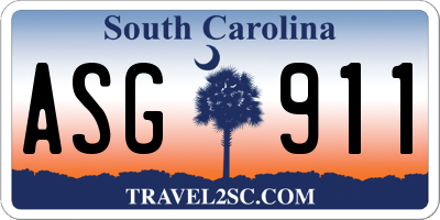 SC license plate ASG911