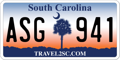 SC license plate ASG941