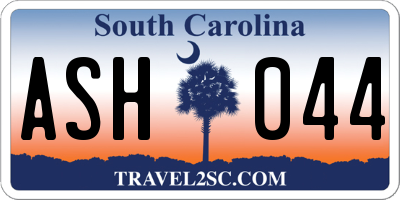 SC license plate ASH044