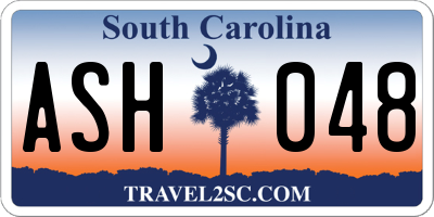 SC license plate ASH048