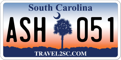 SC license plate ASH051