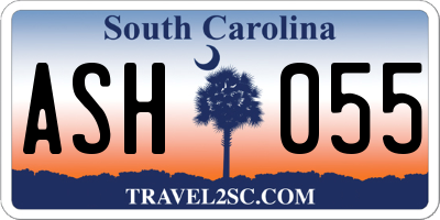 SC license plate ASH055
