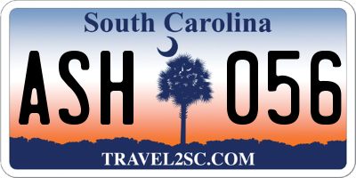 SC license plate ASH056