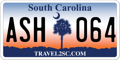 SC license plate ASH064