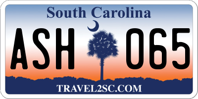 SC license plate ASH065