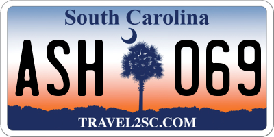 SC license plate ASH069