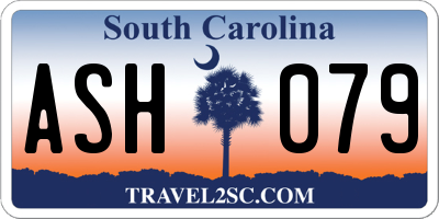 SC license plate ASH079
