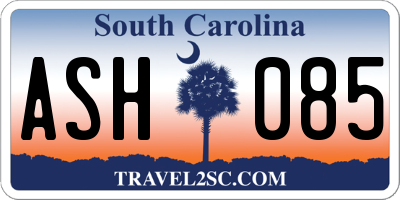 SC license plate ASH085