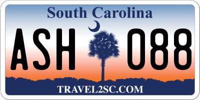 SC license plate ASH088