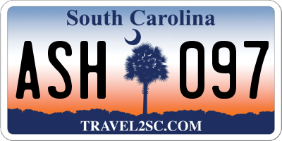 SC license plate ASH097