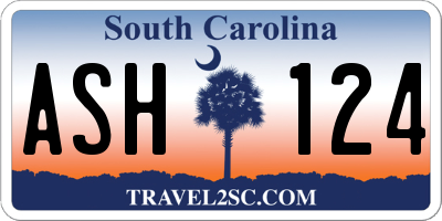 SC license plate ASH124