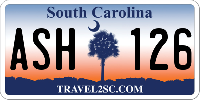 SC license plate ASH126