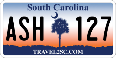 SC license plate ASH127