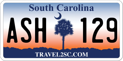SC license plate ASH129