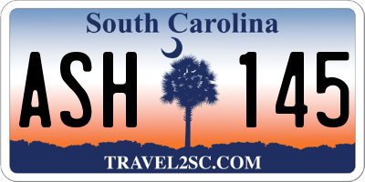 SC license plate ASH145