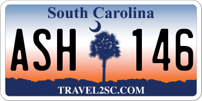SC license plate ASH146
