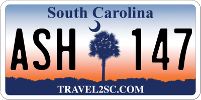 SC license plate ASH147