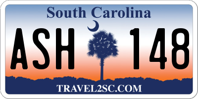 SC license plate ASH148