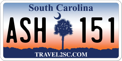 SC license plate ASH151