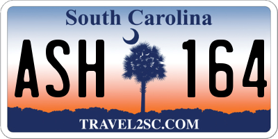 SC license plate ASH164