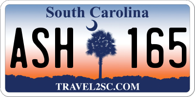 SC license plate ASH165