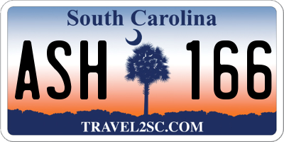 SC license plate ASH166