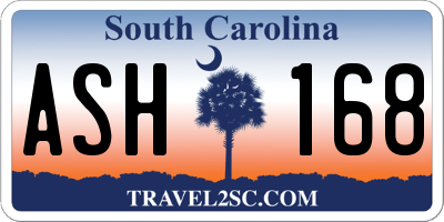 SC license plate ASH168