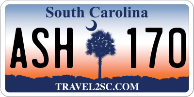 SC license plate ASH170