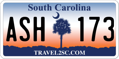 SC license plate ASH173