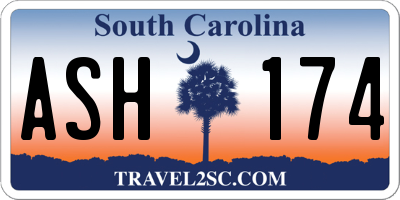 SC license plate ASH174