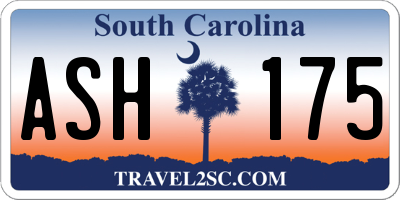 SC license plate ASH175