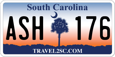 SC license plate ASH176