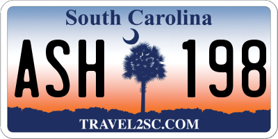SC license plate ASH198