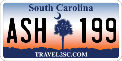 SC license plate ASH199