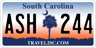 SC license plate ASH244