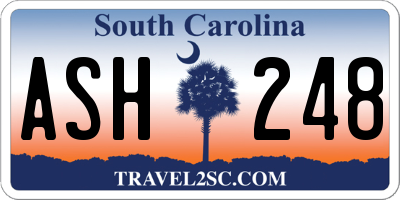 SC license plate ASH248