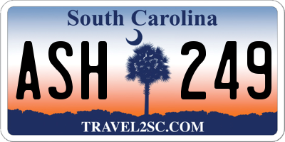 SC license plate ASH249