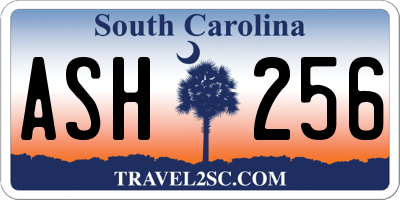 SC license plate ASH256