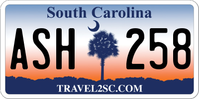 SC license plate ASH258