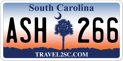 SC license plate ASH266