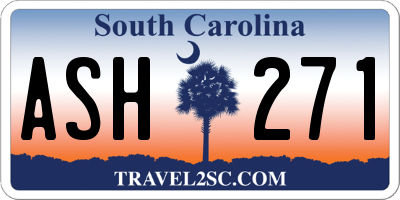 SC license plate ASH271