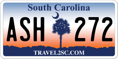 SC license plate ASH272
