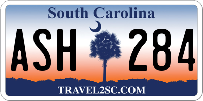 SC license plate ASH284
