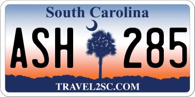 SC license plate ASH285