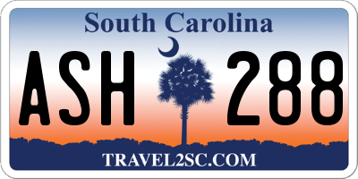SC license plate ASH288