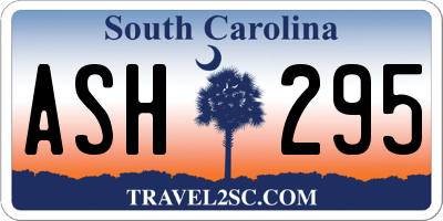 SC license plate ASH295