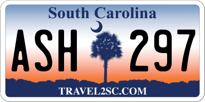 SC license plate ASH297