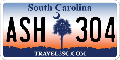 SC license plate ASH304