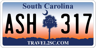 SC license plate ASH317